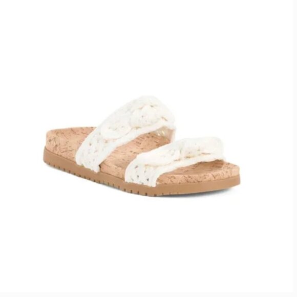 Anne Klein Shoes - ANNE KLEIN White Bulia Crochet Bow Sandals 7M